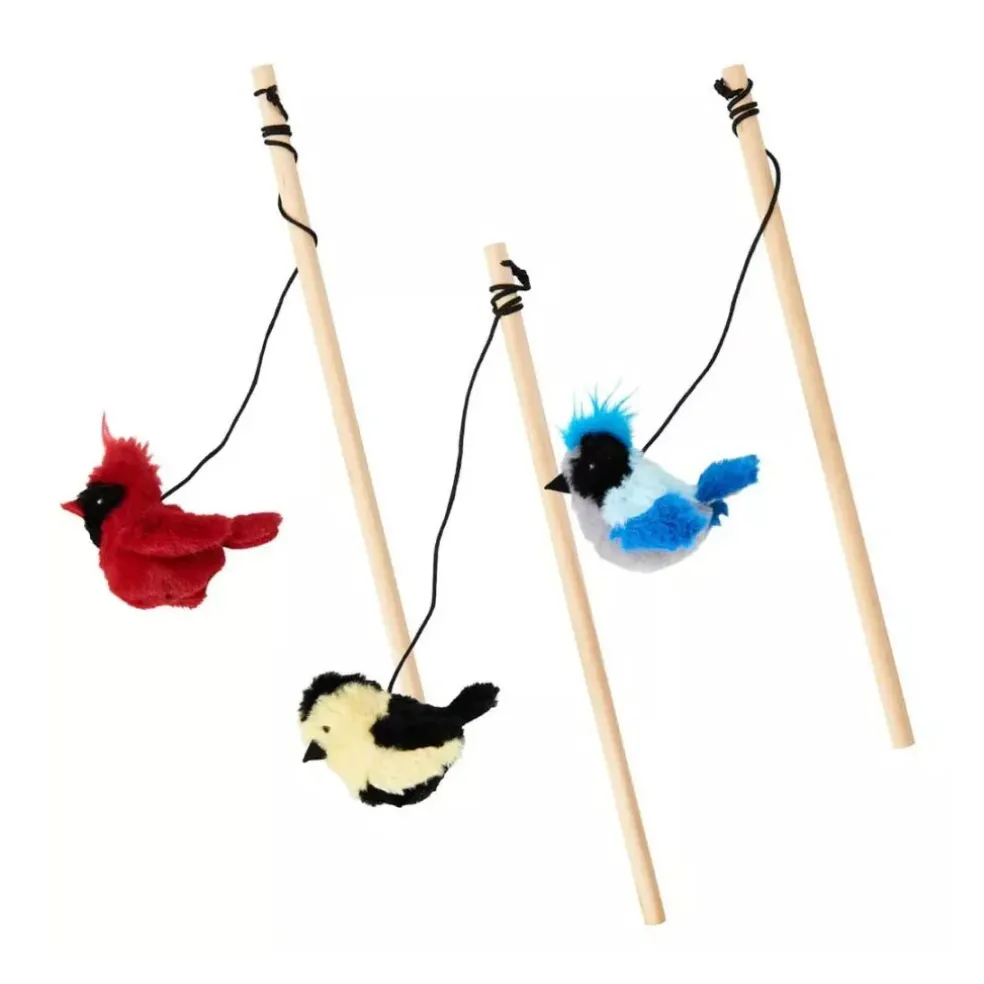 Ethical Songbird Teaser Wand Toy for Cats, Assorted Characters