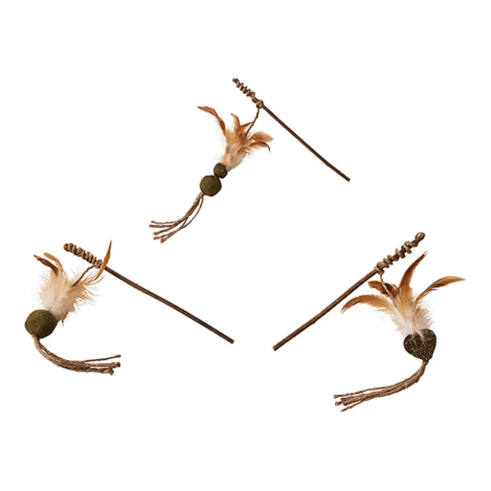 Ethical Spot Naturals Silvervine Teaser Wand Toy For Cat (Assorted)