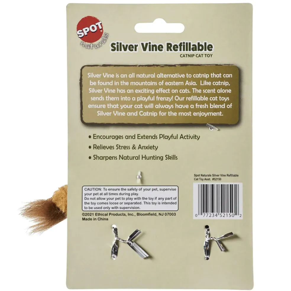 Ethical Spot Naturals Silvervine Refillable Toy For Cat (Assorted)