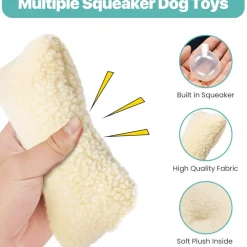 Ethical Vermont Fleece Bone Toy For Dog (12