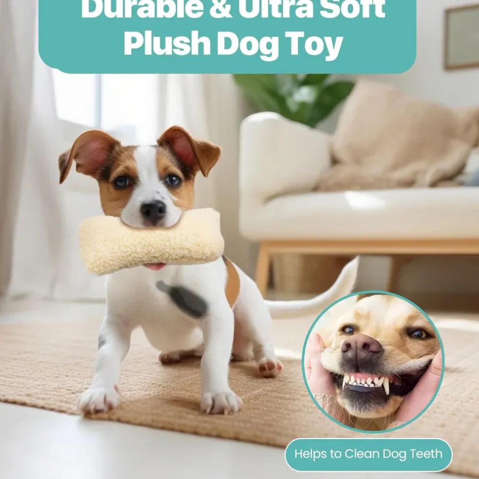 Ethical Vermont Fleece Bone Toy For Dog (12")
