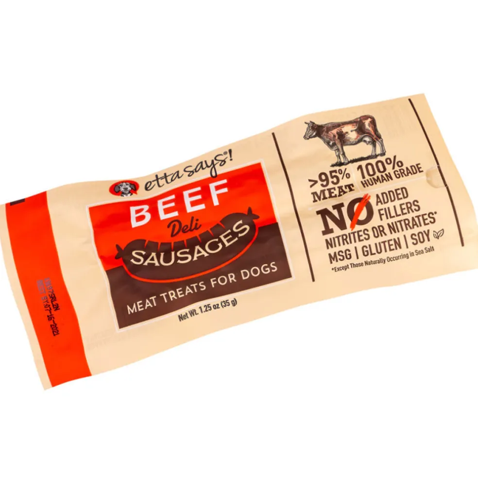 Etta Says! Beef Deli Sausages Meat Treats for Dogs
