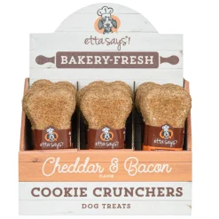 Etta Says! Cookie Cruncher Dog Treat Cheddar & Bacon, 5"