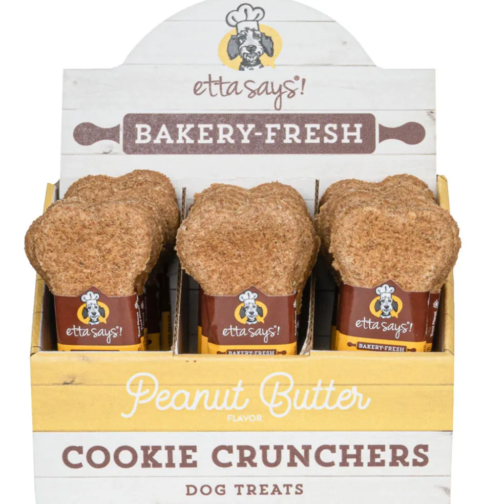 Etta Says! Cookie Cruncher Dog Treat Peanut Butter, 5"