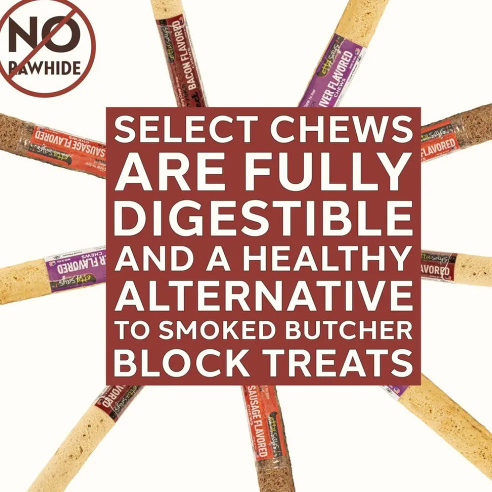 Etta Says! Crunchy Liver Dog Chew Treats, 7"