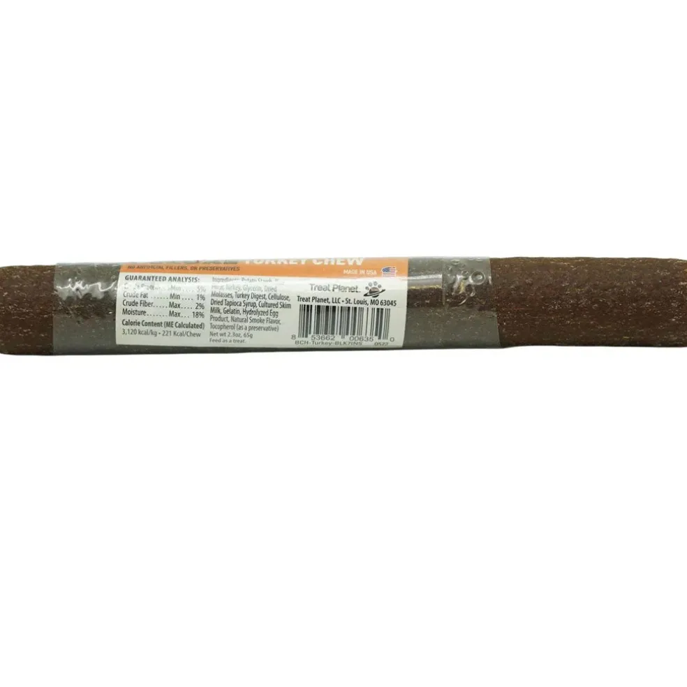 Etta Says! Deluxe Crunchy Turkey Dog Chew Treats, 7"
