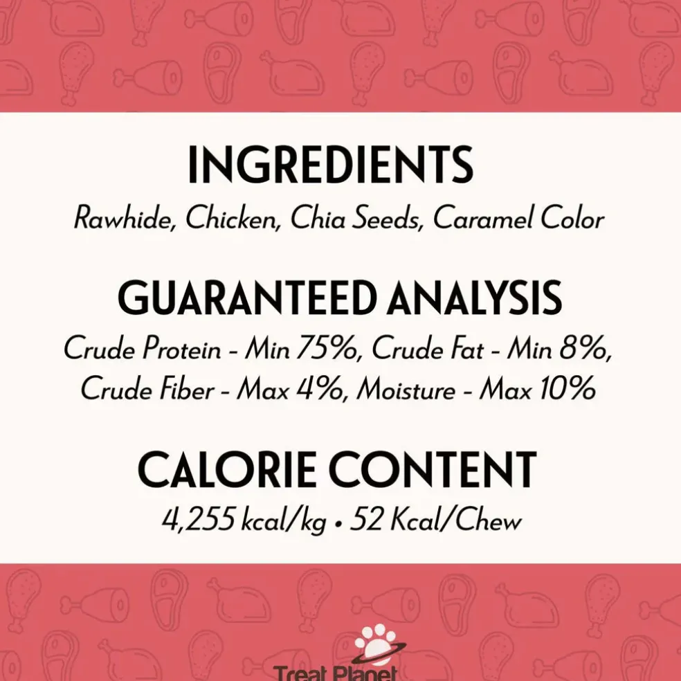 Etta Says! Premium Crunchy Chew Bars Chicken + Chia Dog Treats, 12 count