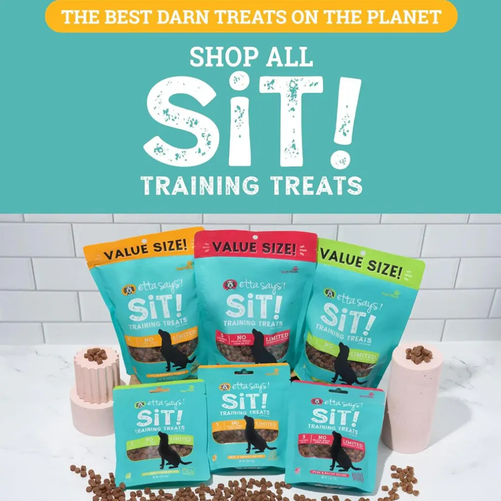 Etta Says! Sit! Training Treats for Dogs Oat & Peanut Flavor, 16-oz