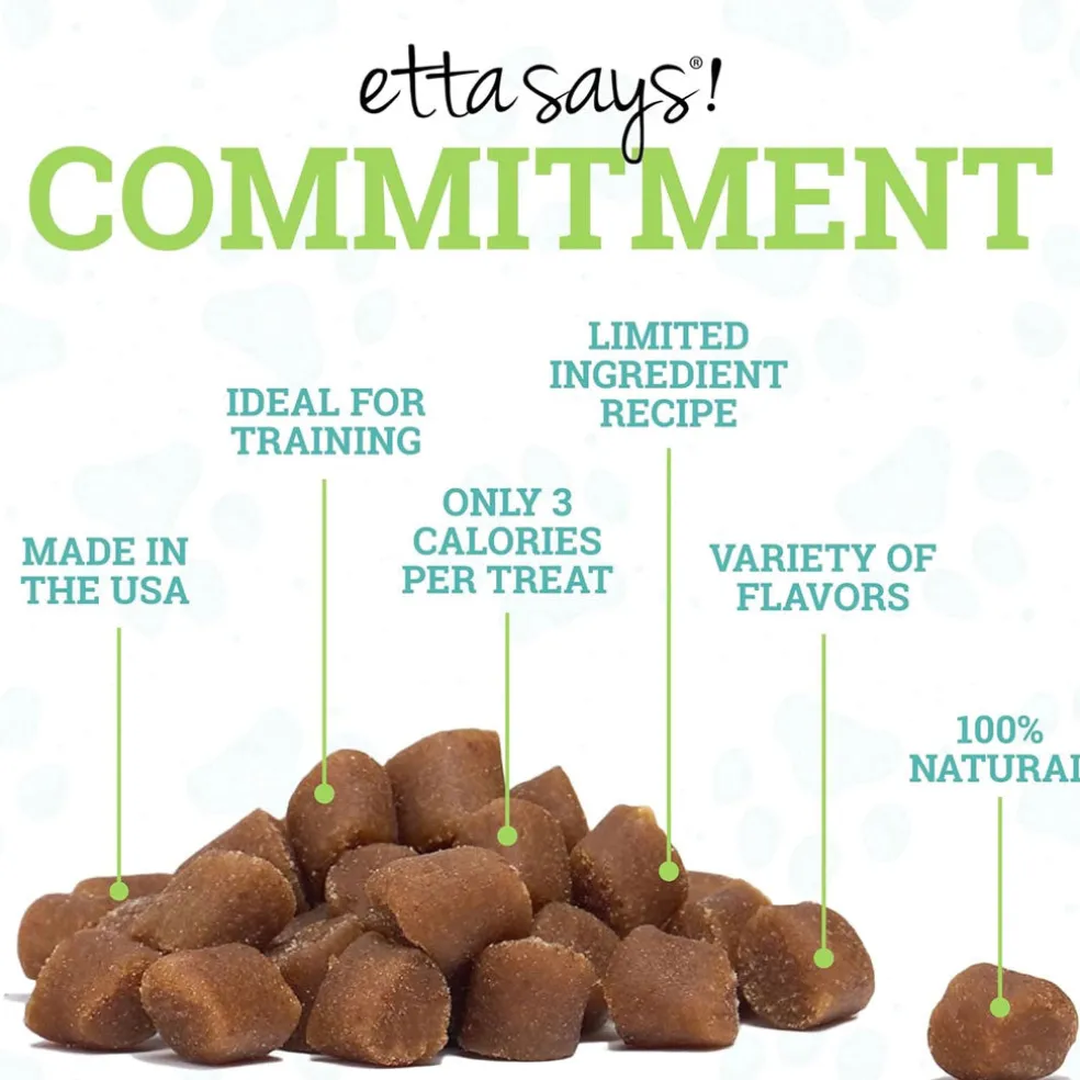 Etta Says! Sit! Training Treats for Dogs Cheddar Cheese Flavor, 16-oz