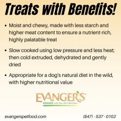 Evanger's Grain-Free Oven Baked Qauil Recipe Jerky Treats for Dogs (4.5 oz)