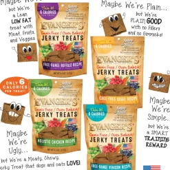 Evanger's Grain-Free Oven Baked Qauil Recipe Jerky Treats for Dogs (4.5 oz)