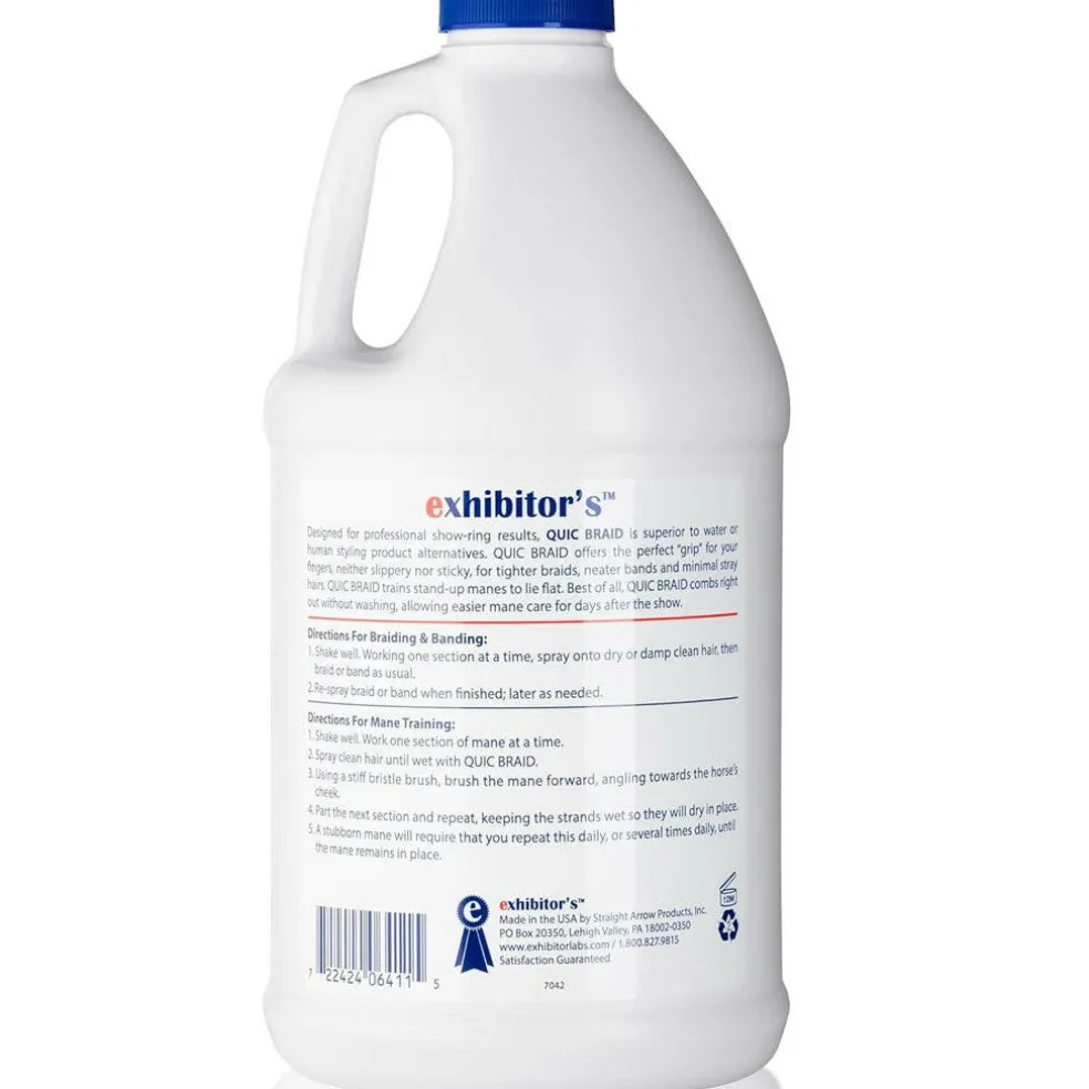 Exhibitor's Quic Braid Mane & Tail Control Spray for Horses