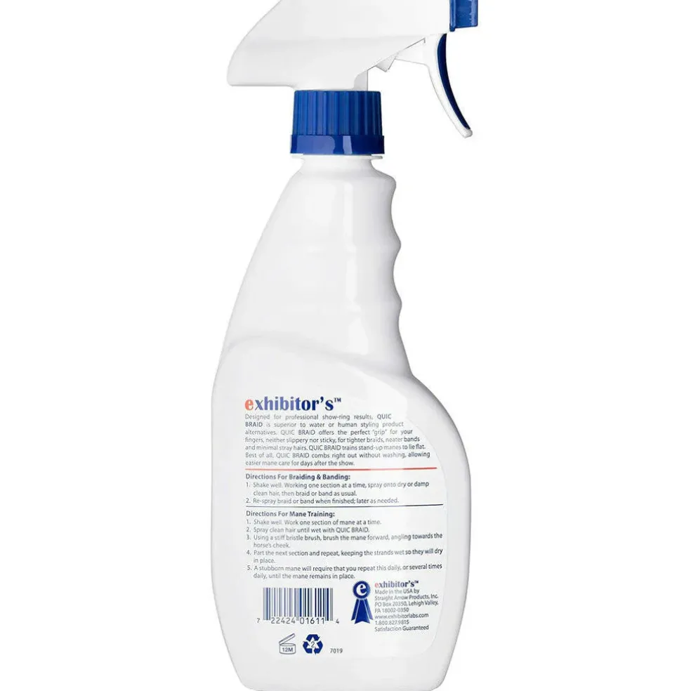 Exhibitor's Quic Braid Mane & Tail Control Spray for Horses
