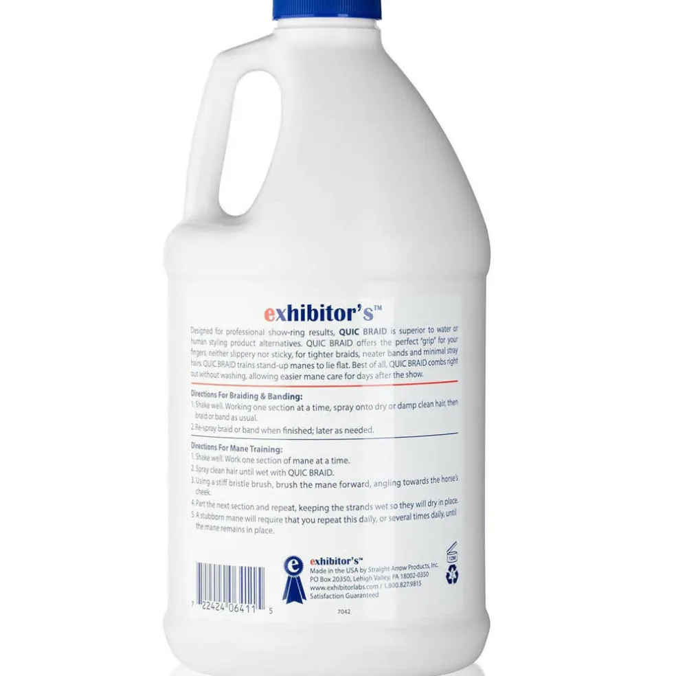 Exhibitor's Quic Braid Mane & Tail Control Spray for Horses