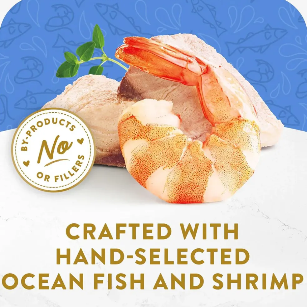 Fancy Feast Appetizers Oceanfish with a Shrimp Topper Lickable Cat Treats, 1.1-oz tray, case of 10