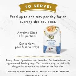 Fancy Feast Appetizers Oceanfish with a Shrimp Topper Lickable Cat Treats, 1.1-oz tray, case of 10
