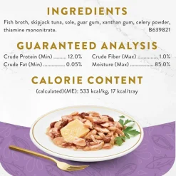 Fancy Feast Appetizers, Skipjack Tuna with a Sole Topper, Lickable Cat Treats, 1.1-oz tray, case of 10