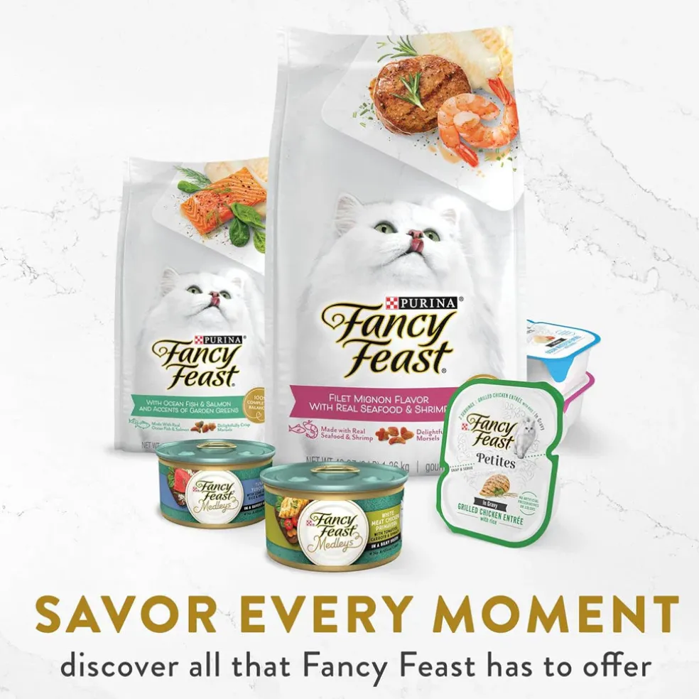 Fancy Feast Appetizers, Skipjack Tuna with a Sole Topper, Lickable Cat Treats, 1.1-oz tray, case of 10