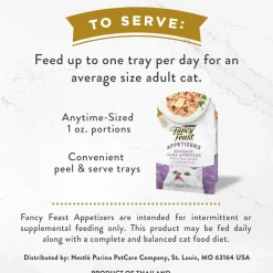 Fancy Feast Appetizers, Skipjack Tuna with a Sole Topper, Lickable Cat Treats, 1.1-oz tray, case of 10