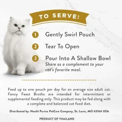 Fancy Feast Classic Broths with Wild Salmon & Vegetables Supplemental Wet Cat Food Pouches, 1.4-oz pouch, case of 16