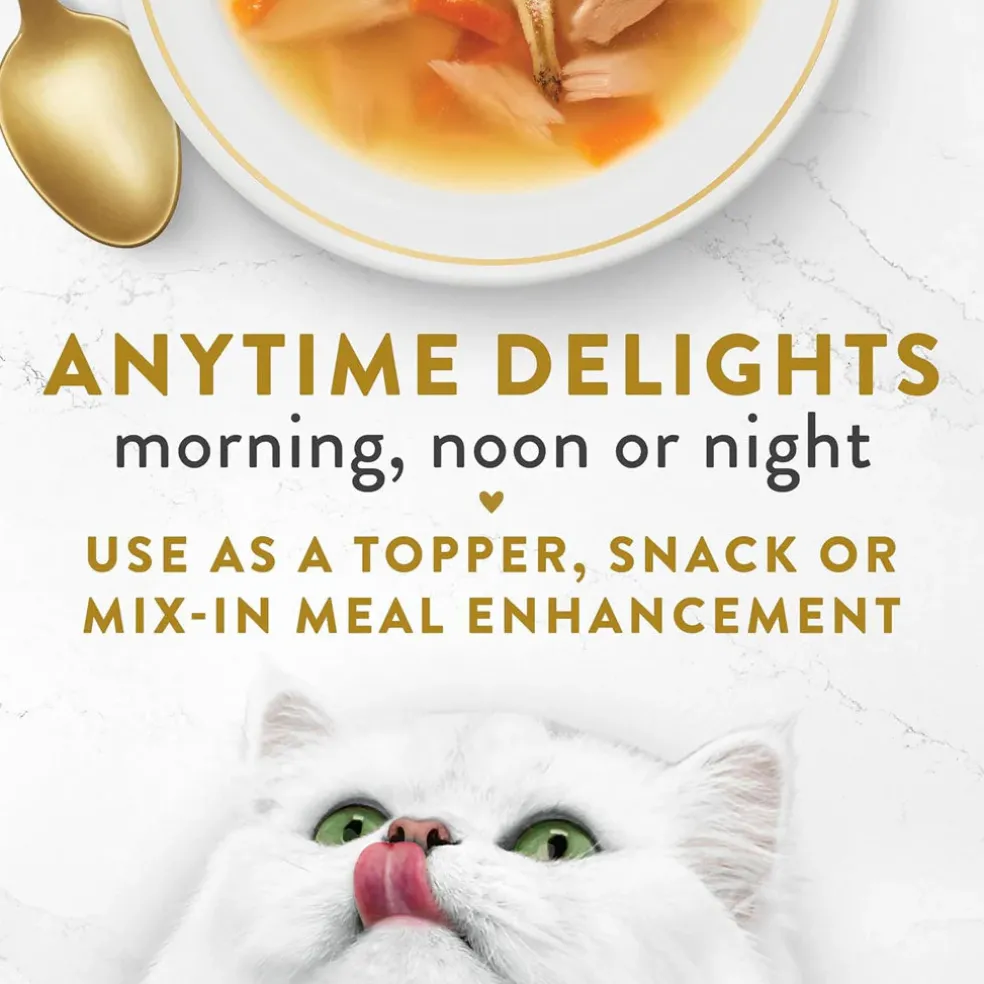 Fancy Feast Classic Broths with Tuna, Anchovies & Whitefish Supplemental Wet Cat Food Pouches, 1.4-oz pouch, case of 16