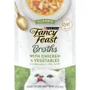 Fancy Feast Classic Broths with Chicken & Vegetables Supplemental Wet Cat Food Pouches, 1.4-oz, case of 16