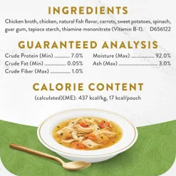 Fancy Feast Classic Broths with Chicken & Vegetables Supplemental Wet Cat Food Pouches, 1.4-oz, case of 16