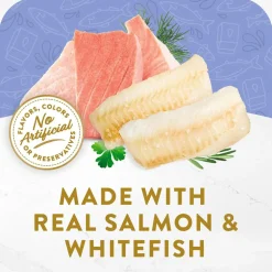 Fancy Feast Creamy Broths with Wild Salmon & Whitefish Supplemental Wet Cat Food Pouches, 1.4-oz pouch, case of 16