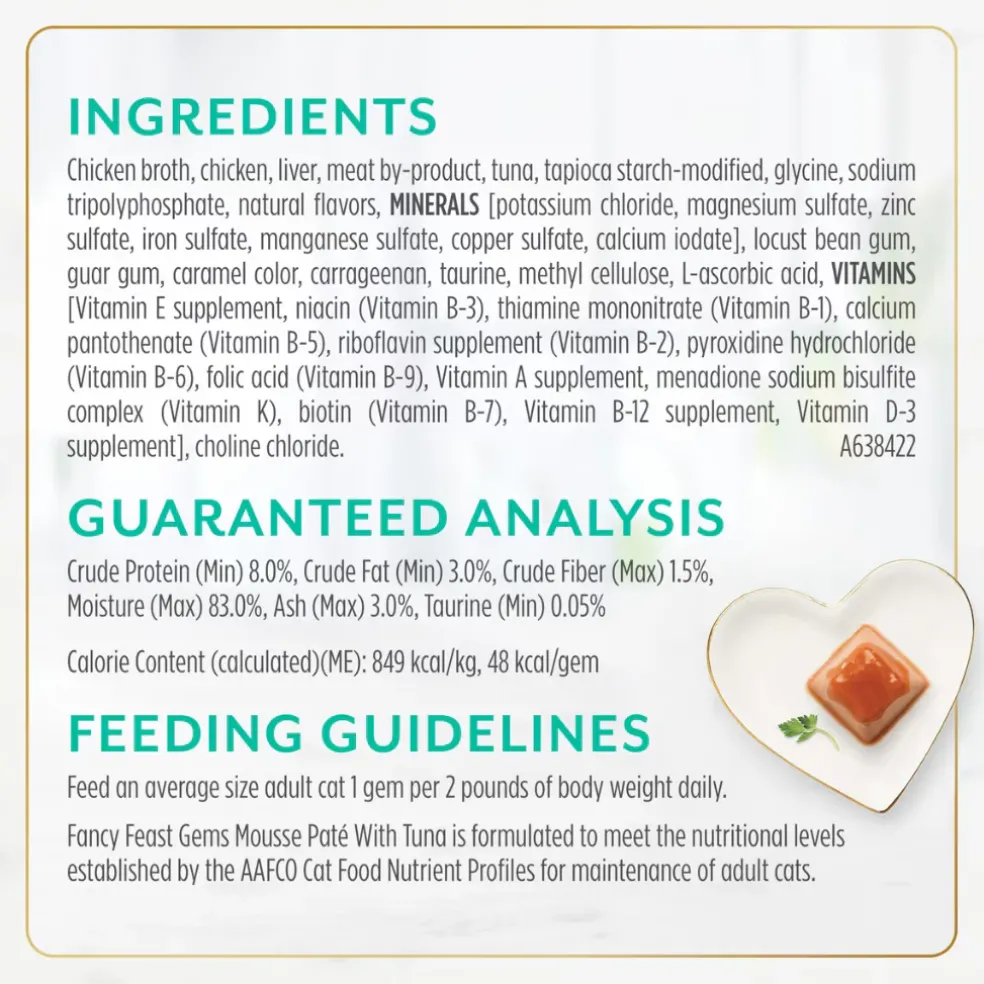 Fancy Feast Gems Mousse Pate Tuna & Gravy Halo Wet Cat Food (2 oz x 16 trays)