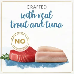 Fancy Feast Gourmet Naturals Trout & Tuna Recipe Pate Canned Cat Food, 3-oz, case of 12