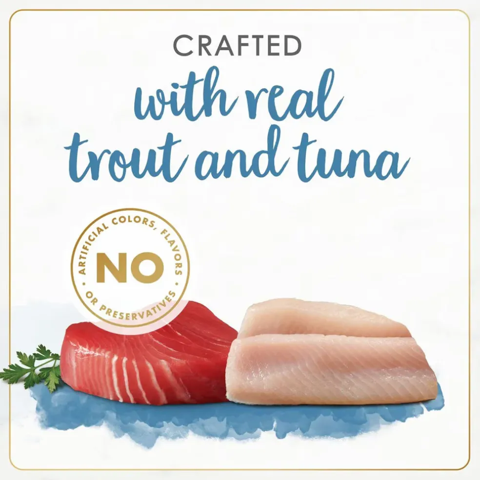 Fancy Feast Gourmet Naturals Trout & Tuna Recipe Pate Canned Cat Food, 3-oz, case of 12