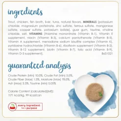 Fancy Feast Gourmet Naturals Trout & Tuna Recipe Pate Canned Cat Food, 3-oz, case of 12
