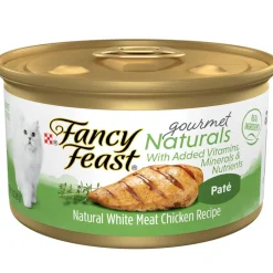 Fancy Feast Gourmet Naturals White Meat Chicken Recipe Pate Canned Cat Food, 3-oz, case of 12