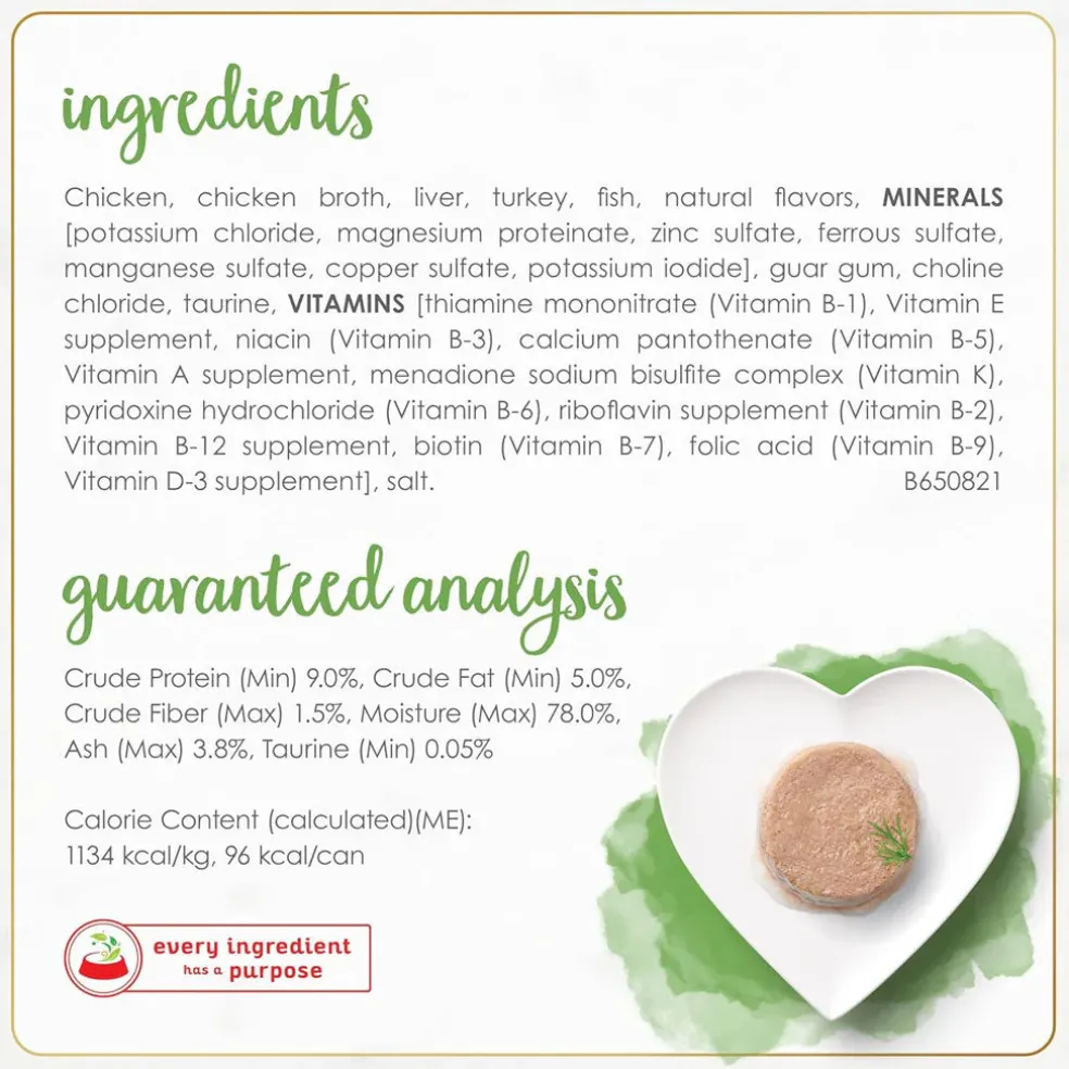 Fancy Feast Gourmet Naturals White Meat Chicken Recipe Pate Canned Cat Food, 3-oz, case of 12
