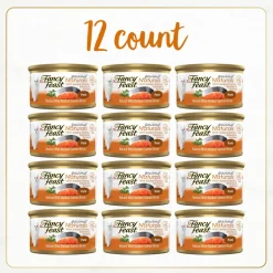 Fancy Feast Gourmet Naturals Wild Alaskan Salmon Recipe Pate Canned Cat Food, 3-oz, case of 12