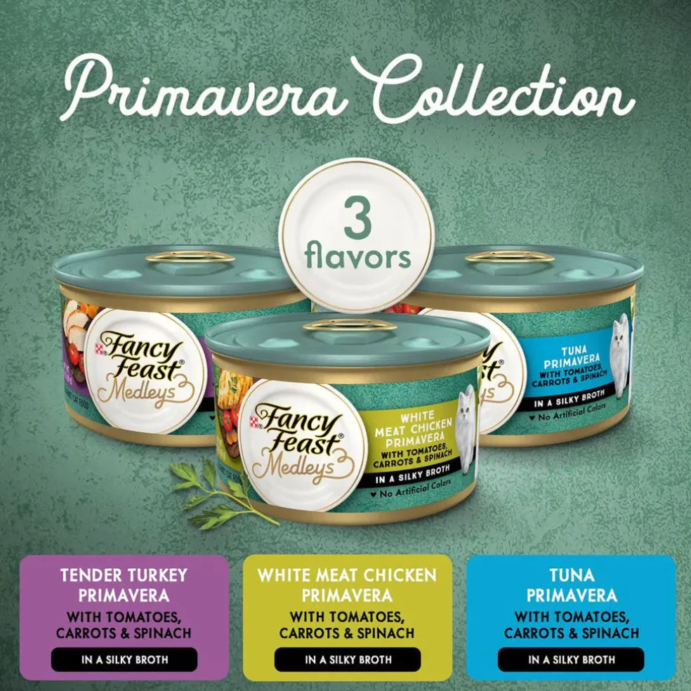 Fancy Feast Medleys Primavera Wet Cat Food, 3-oz case of 24