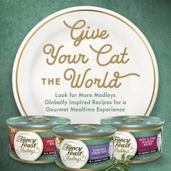 Fancy Feast Medleys Shredded Fare Wet Cat Food Variety Pack, 3-oz case of 24