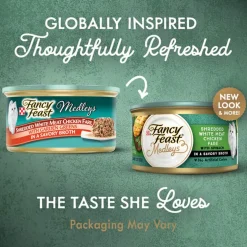 Fancy Feast Medleys Shredded White Meat Chicken Fare in Broth Wet Food, 3-oz case of 24