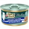 Fancy Feast Medleys Shredded Yellowfin Tuna in Broth Wet Cat food, 3-oz case of 24