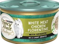Fancy Feast Medleys White Meat Chicken Florentine in Sauce Wet Cat Food, 3-oz case of 24