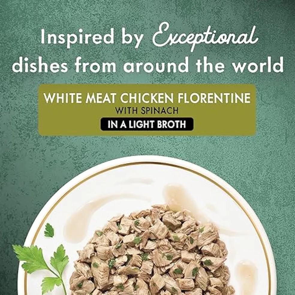Fancy Feast Medleys White Meat Chicken Florentine in Sauce Wet Cat Food, 3-oz case of 24