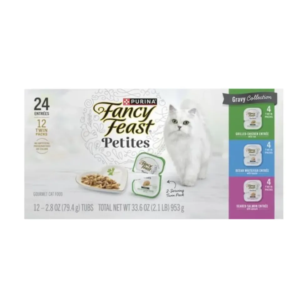 Fancy Feast Petites In Gravy Variety Pack Wet Cat Food (24 servings)