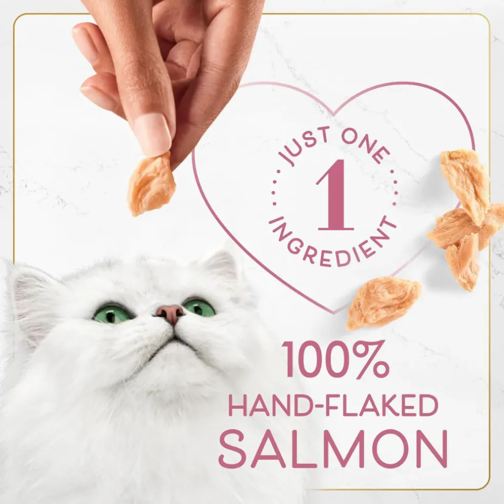 Fancy Feast Purely Natual Hand-Flaked Salmon Cat Treats (10 pouches)