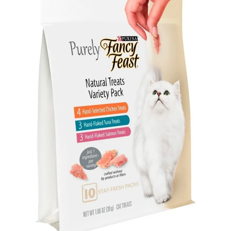 Fancy Feast Purely Natural Treats Variety Pack Cat Treats, 1.06-oz