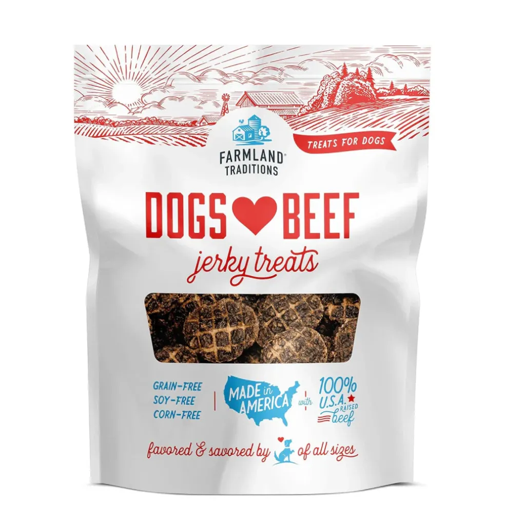 Farmland Traditions Dogs Love Beef Grain-Free Jerky Dog Treats