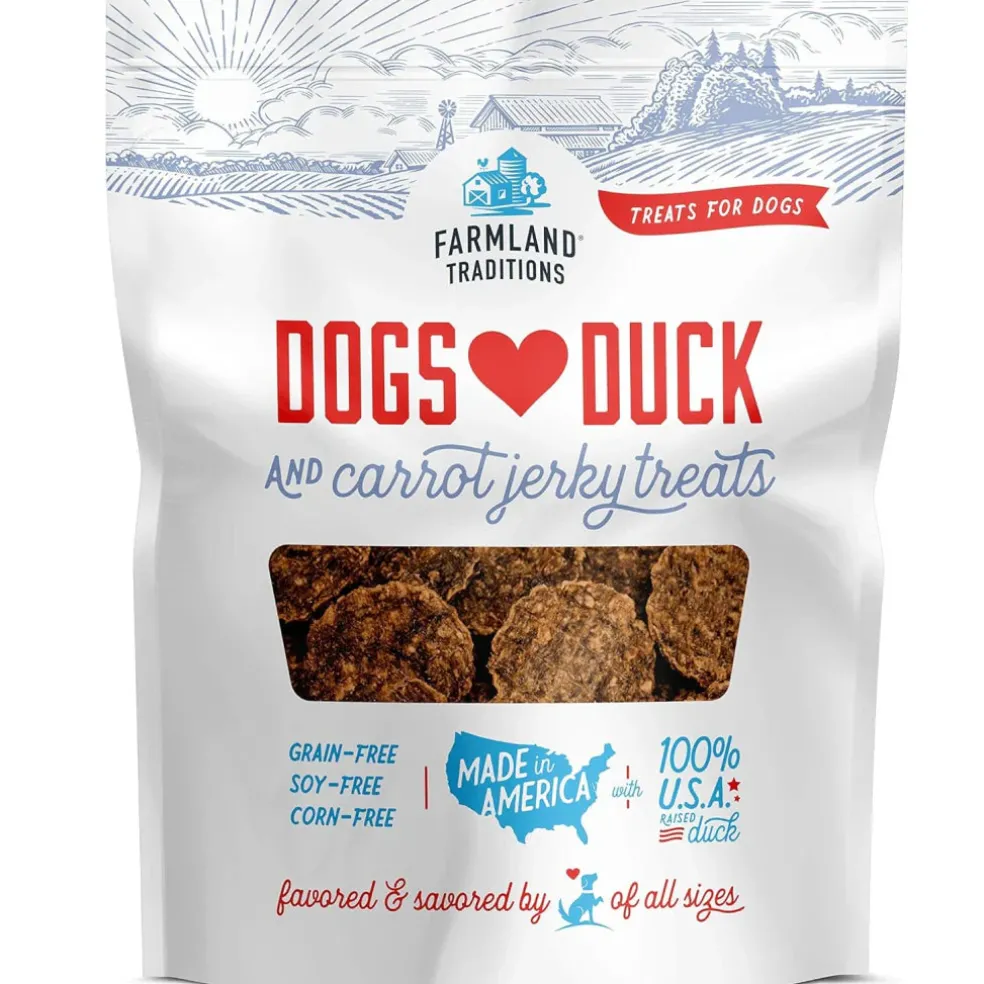 Farmland Traditions Dogs Love Duck & Carrot Grain-Free Jerky Dog Treats