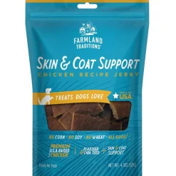 Farmland Traditions Simple Snacks Skin & Coat Support Chicken Jerky Dog Treats