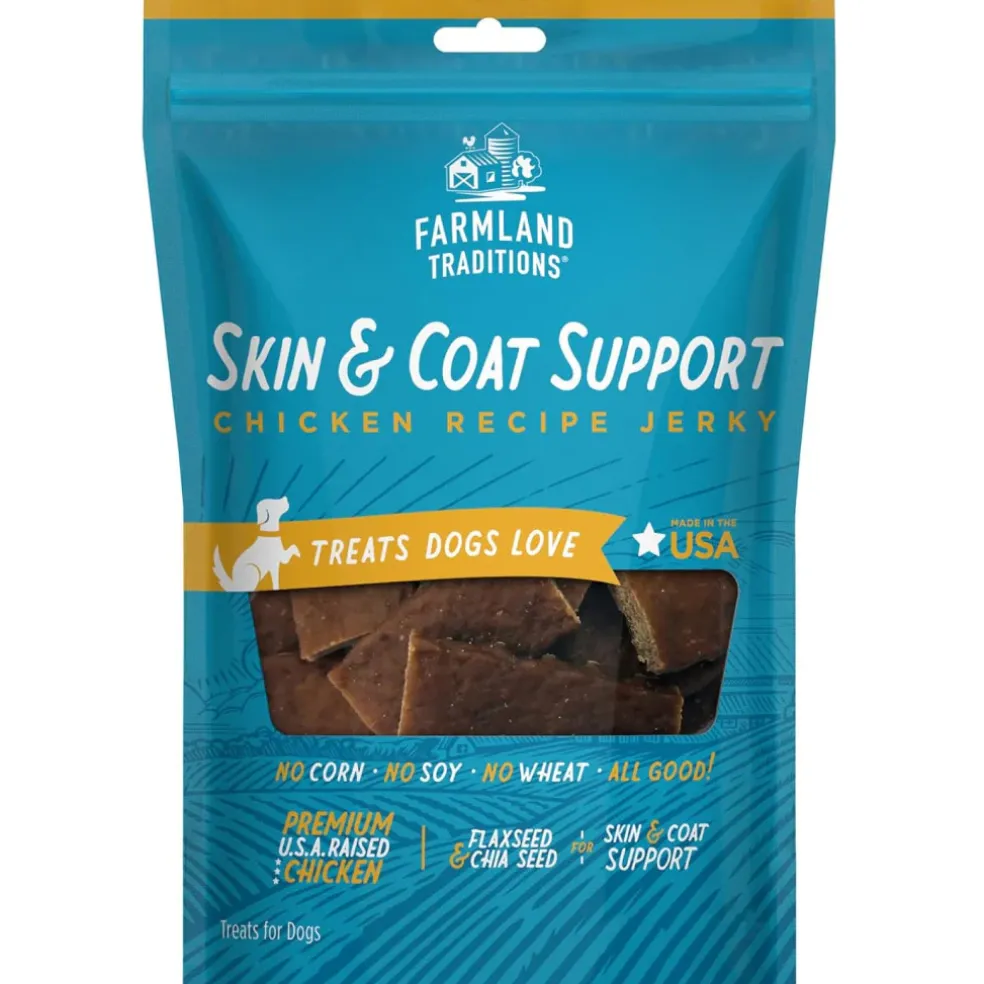 Farmland Traditions Simple Snacks Skin & Coat Support Chicken Jerky Dog Treats