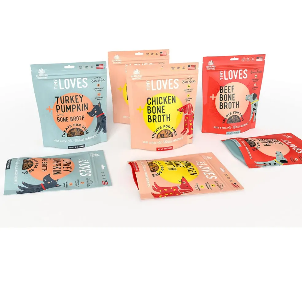 Farmland Traditions Tiny Loves Turkey & Pumpkin w/ Bone Broth Dog Treats