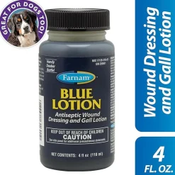 Farnam Blue Lotion Antiseptic Wound Dressing and Gall Lotion For Horses & Dogs(4 oz)